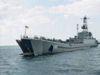 Десантный корабль Украины после докового ремонта вышел в море.