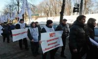 Водители маршруток в Одессе митингуют